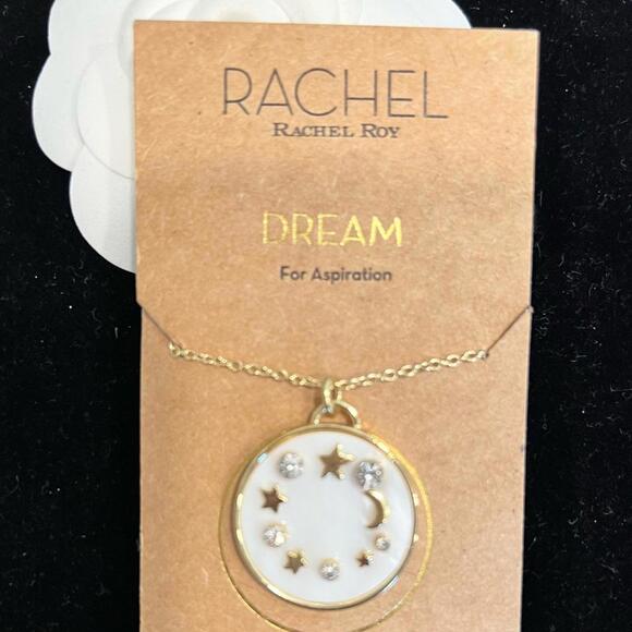 NEW Rachel Roy Gold Tone Dream Stars & CZ Celestial Necklace (RRXX006) - Picture 1 of 2